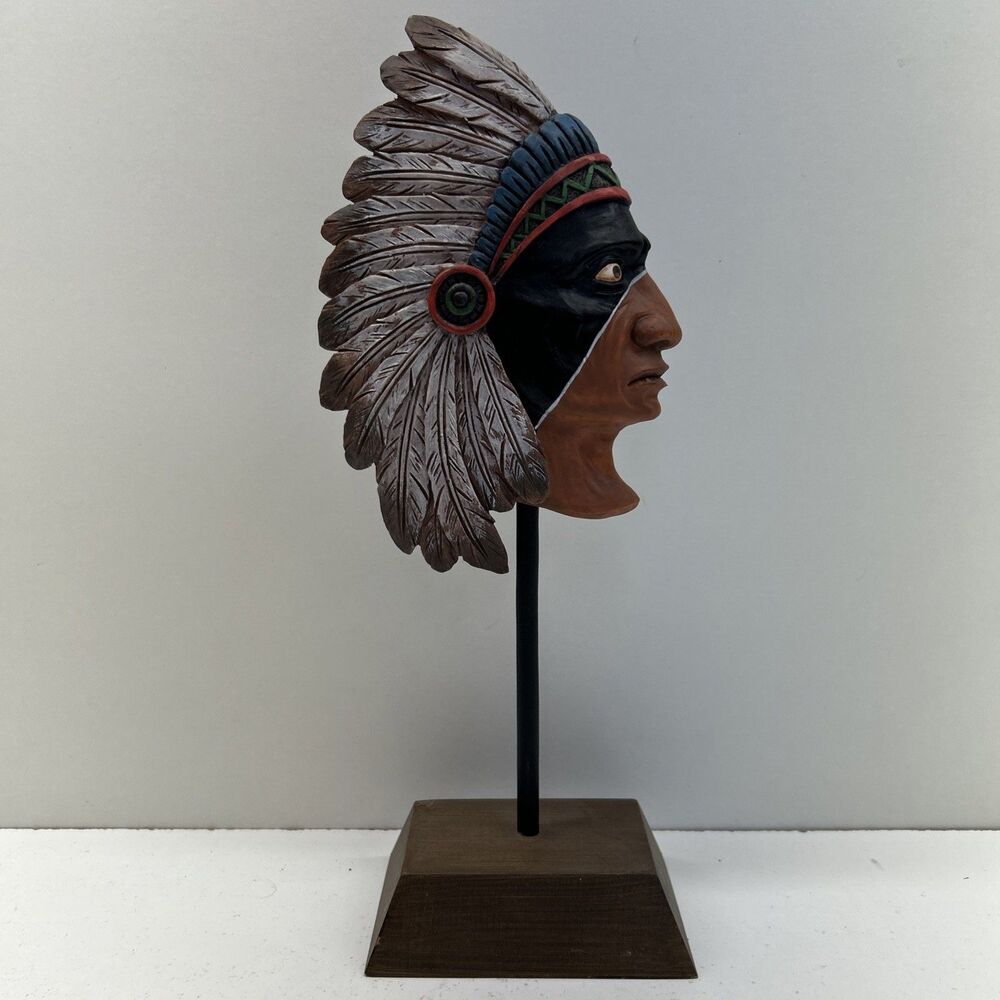 Vintage Native American 12 inch tall statue VGC